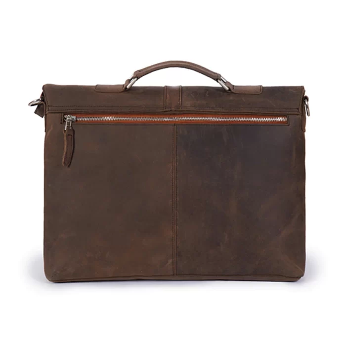 Brown Vintage Leather Bag For Office For Laptop