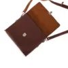 Classic Brown Button Closure Bag