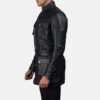 Dolf Black Leather Jacket side