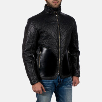 Equilibrium Black Leather Jacket full view