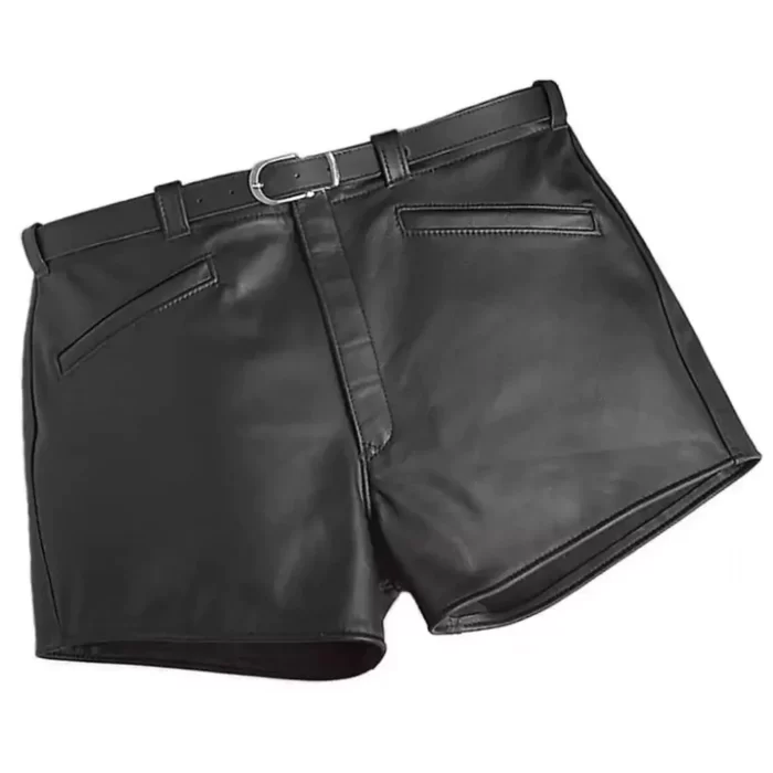 Leather shorts summer.