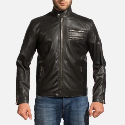 Onyx Black Pure New Leather Biker Jacket