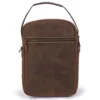 Vintage Leather Bag Laptop Backpack College Bag back side