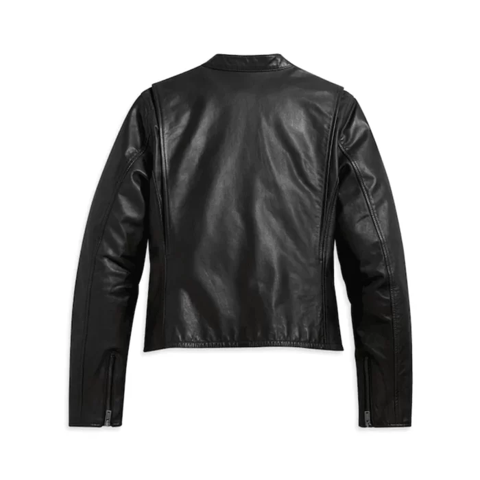 black classic womens pure leather jacket