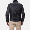 Aesthetic Maurice Black Pure Leather Jacket back view