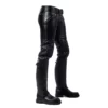 Mens Black Quilted Sheep Leather Pant