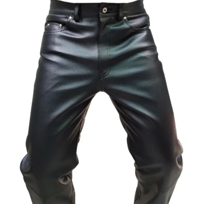 Premium 501 Style Leather Pant || Grainy Leather