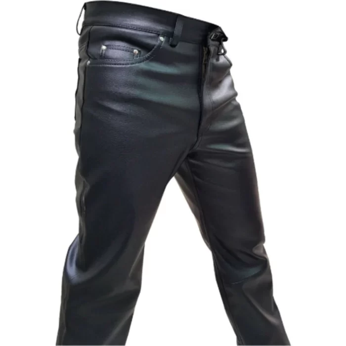 Premium 501 Style Leather Pant side view