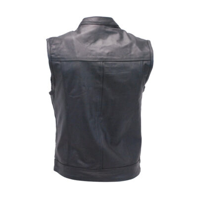 Premium-Buffalo-Leather-Snap-Zip-Concealed-Pockets-Vest-back-side