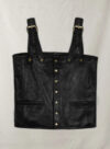 TUPAC SUSPENDER LEATHER VEST Front